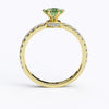varitsa-jewellers - Solitaire Gold Engagement with 0.69ct Brilliant Cut Emerald- 01SG06E
